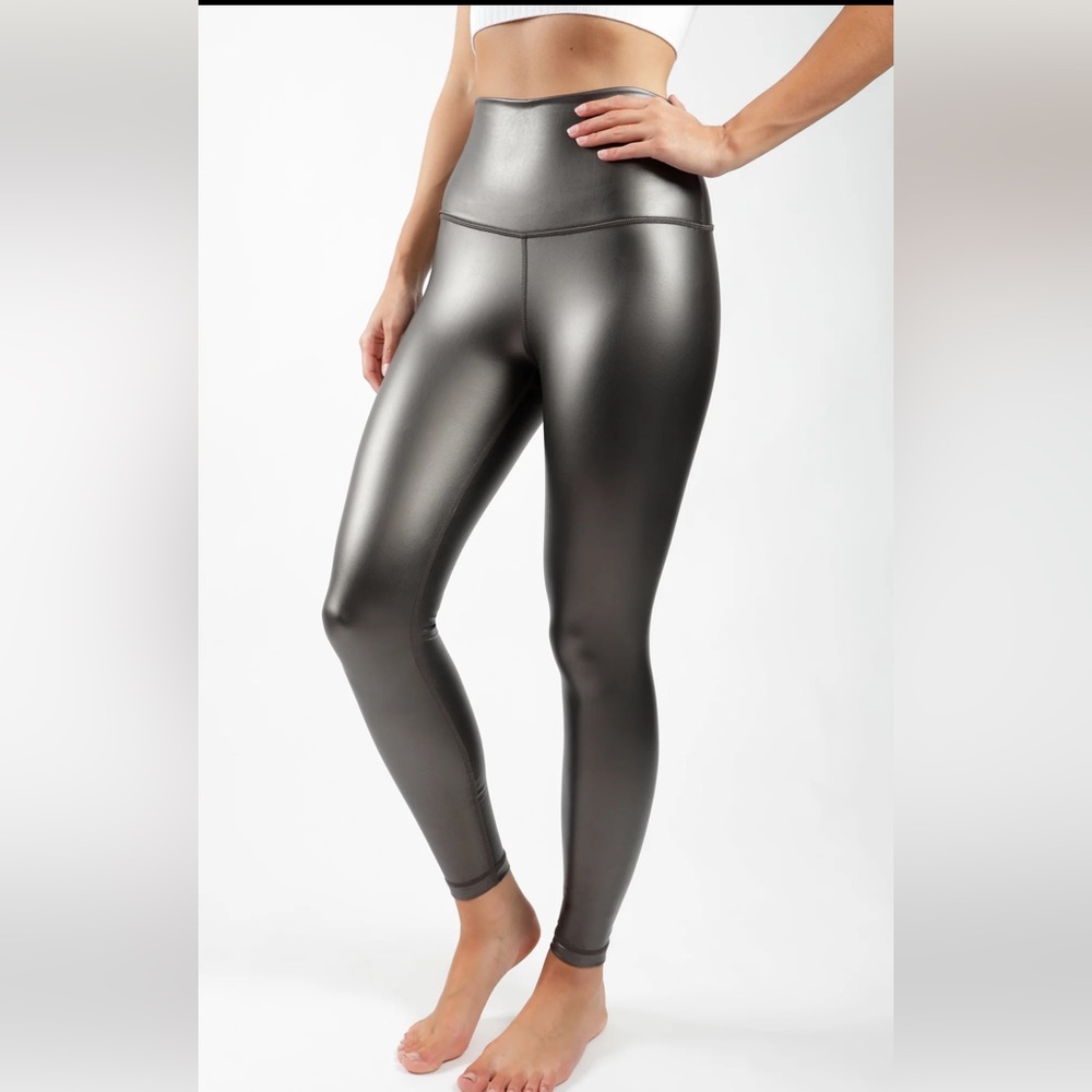 FAUX LEATHER SUPER HIGH WAIST 7/8 ANKLE LEGGING BRAND NEW WITH TAGS